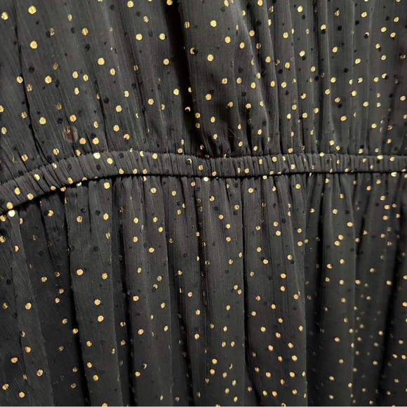 LC Lauren Conrad XXL Black & Gold Polka Dot Sheer
Long Sleeve Tiered Dress, NWT - Picture 5 of 16